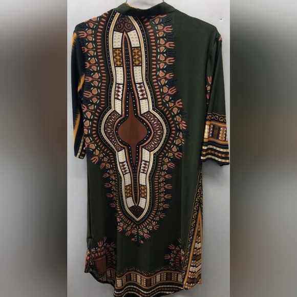 Ashley Stewart Dashiki Print Shirtdress Size 14/16 NWT MSRP $54.50 - Picture 3 of 5